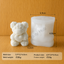 Small 3D Rose Teddy With Heart Candle Handmade Mould