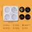 4 Cavity Round Jewellery/Keychain Moulds