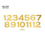 Numbers Emboss Sticker