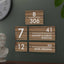 Walnut - Contemporary House Number/Name Sign