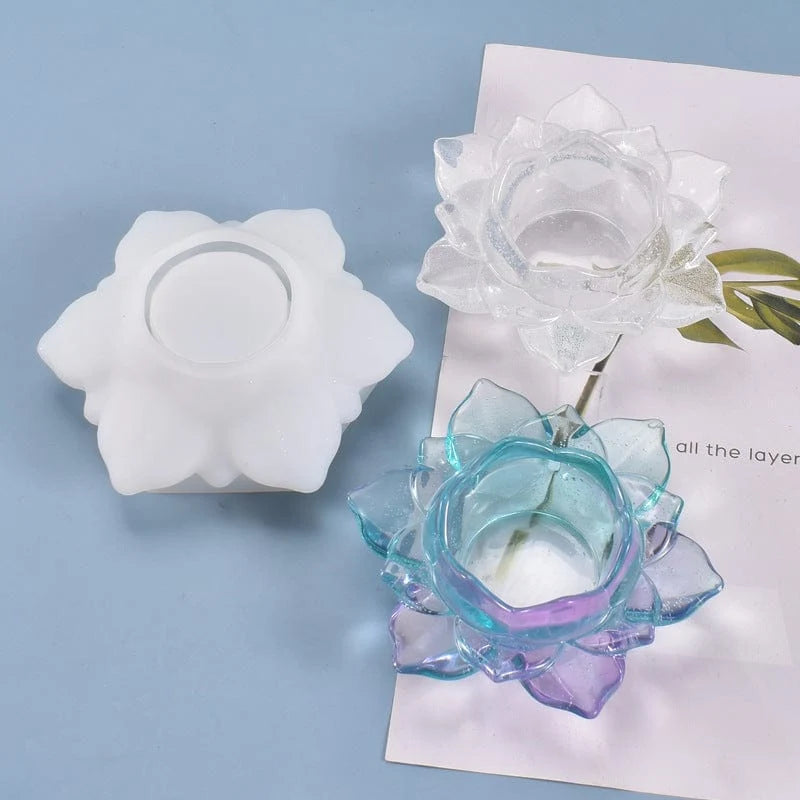 Lotus Shape Tea Light Candle Holder Mould