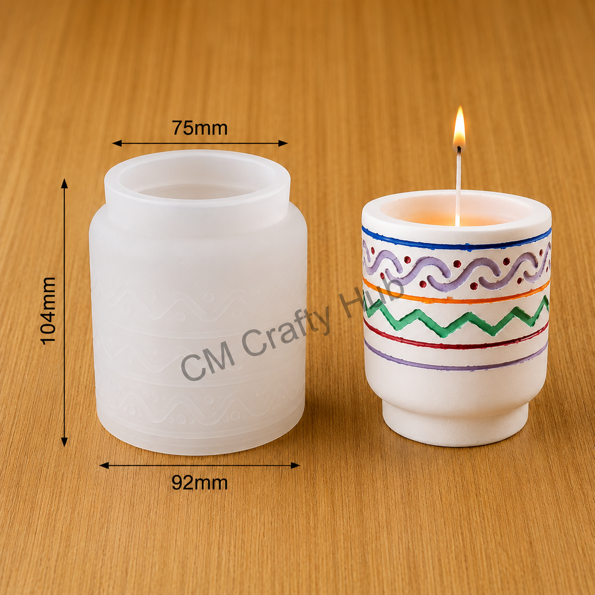 Texture Jar Storage, Planter & Candle Holder Mould Main image