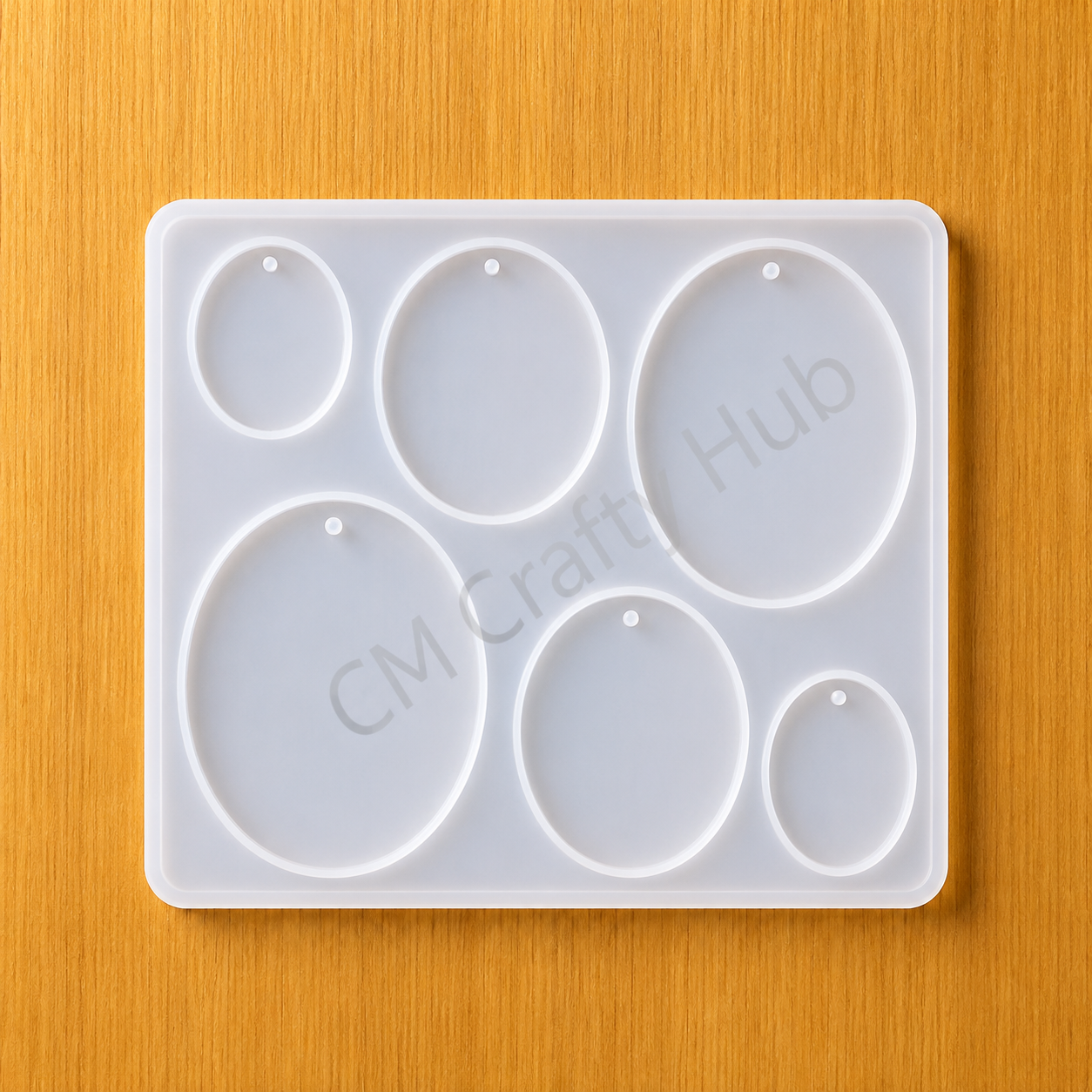 6 Cavity Oval Keychain/Jewellery Mould