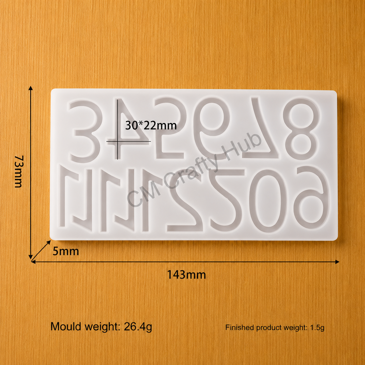 English Number For Clock Dial Mould
