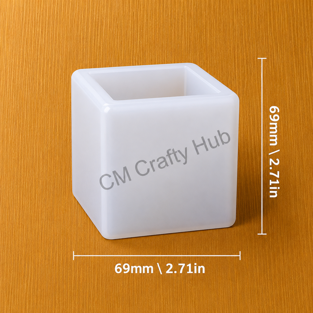 6.9 Cm Cube Shaped Paper Weight Mould