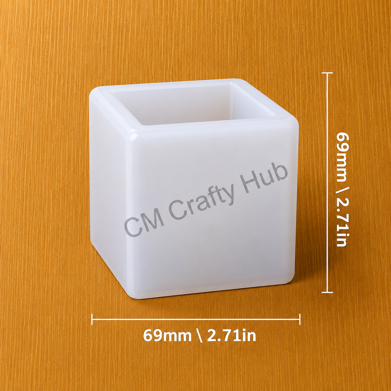 6.9 Cm Cube Shaped Paper Weight Mould