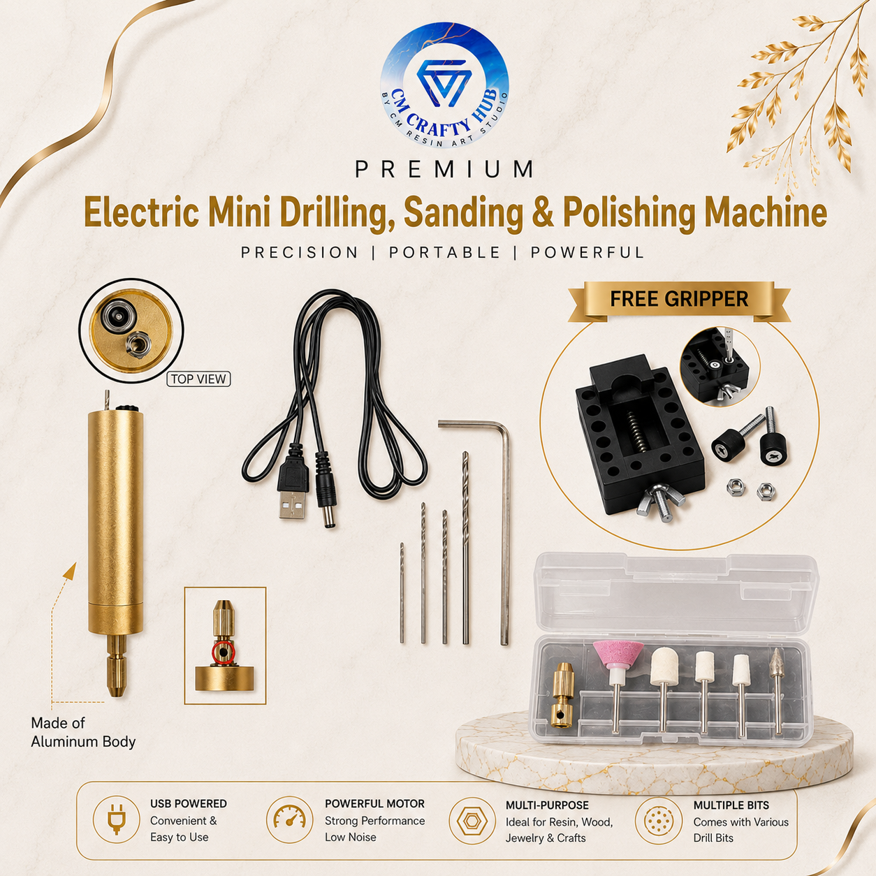 Electric Mini Drilling, Sanding & Polishing Machine set