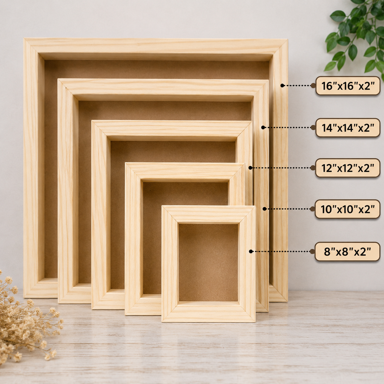 Square Pinewood Frame