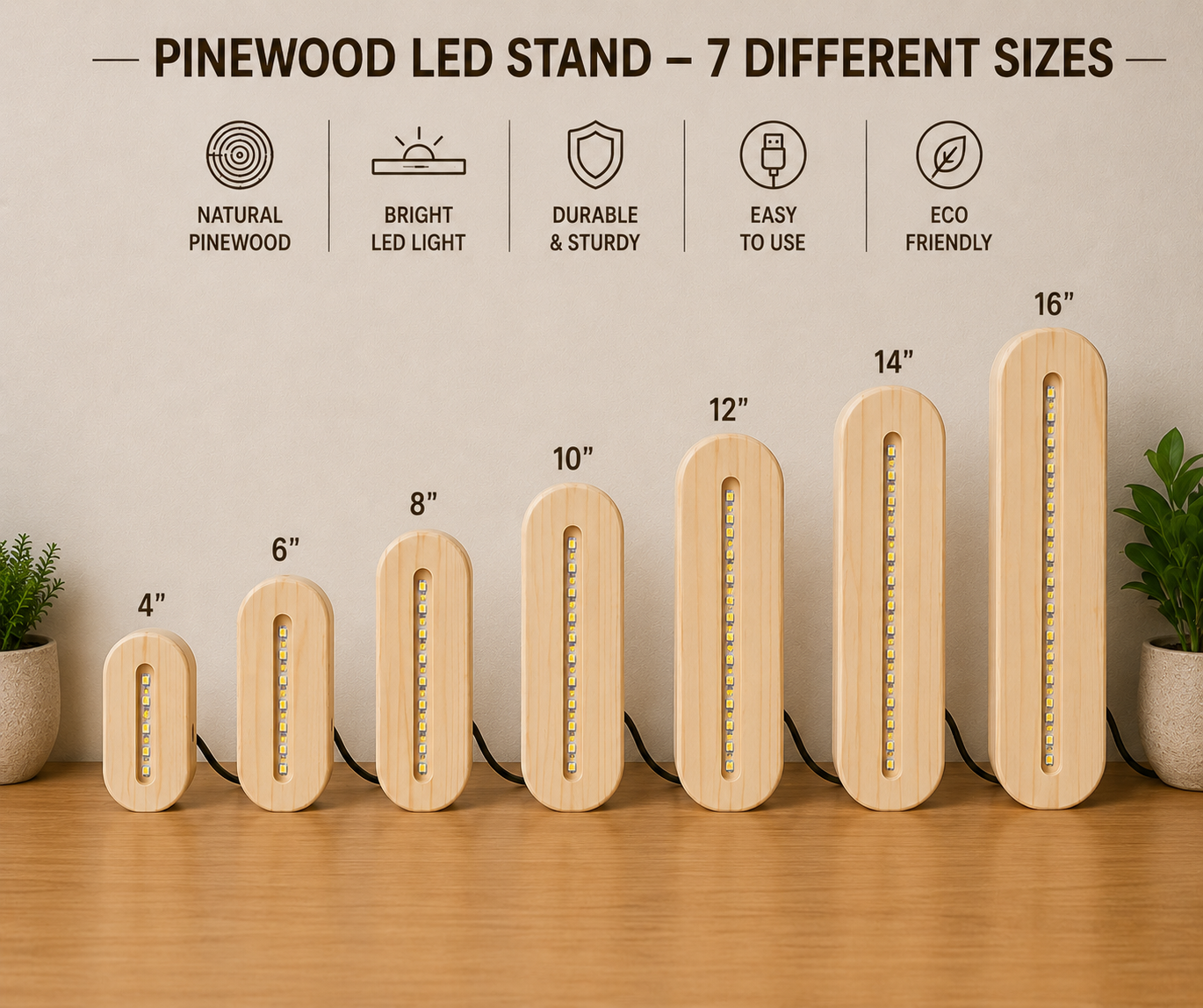 Pinewood LED Stend