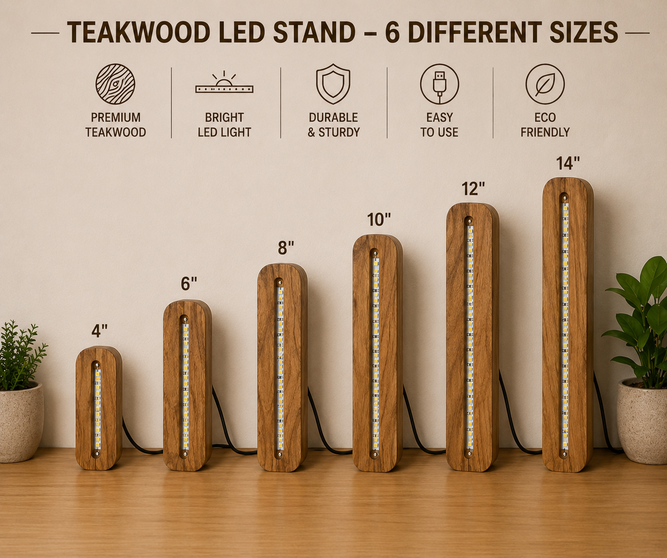 Teakwood LED Stend