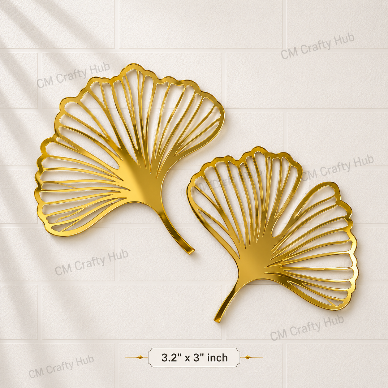 Ginkgo/Tulips Leafs-Acrylic
