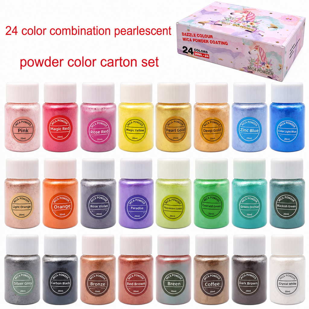 24 Shades Pearl Mica Powder Set