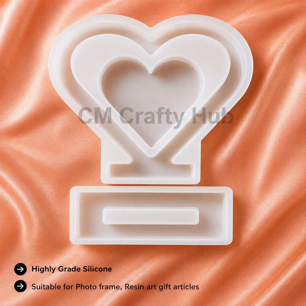 2 in 1 Heart Center Hanging Shape Frame Mould