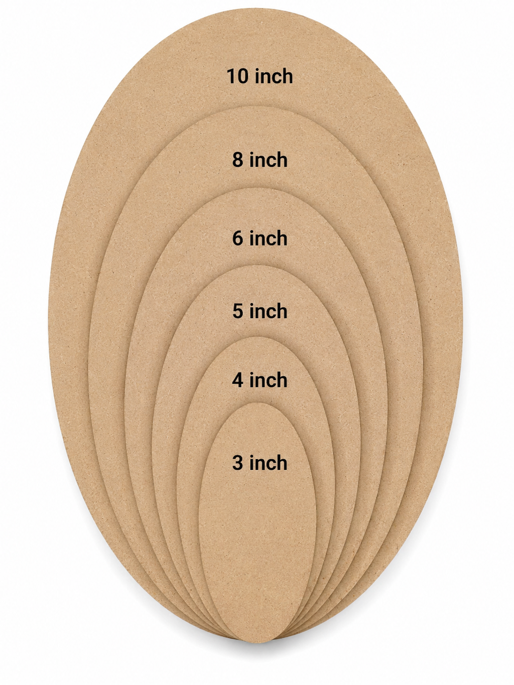 Oval Shape MDF