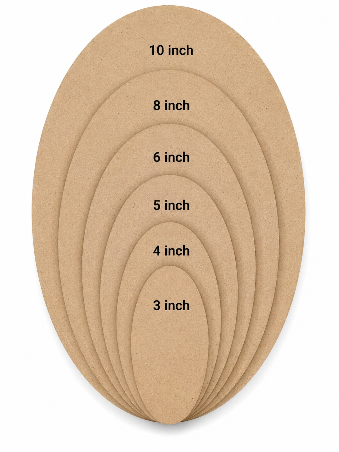 Oval Shape MDF