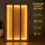 Teakwood 3 Cavity LED Light-Acrylic Base
