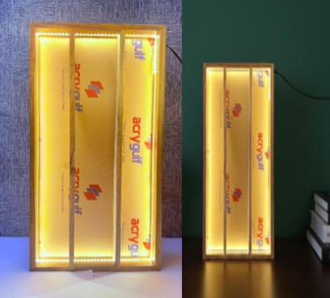 Teakwood 3 Cavity LED Light-Acrylic Base