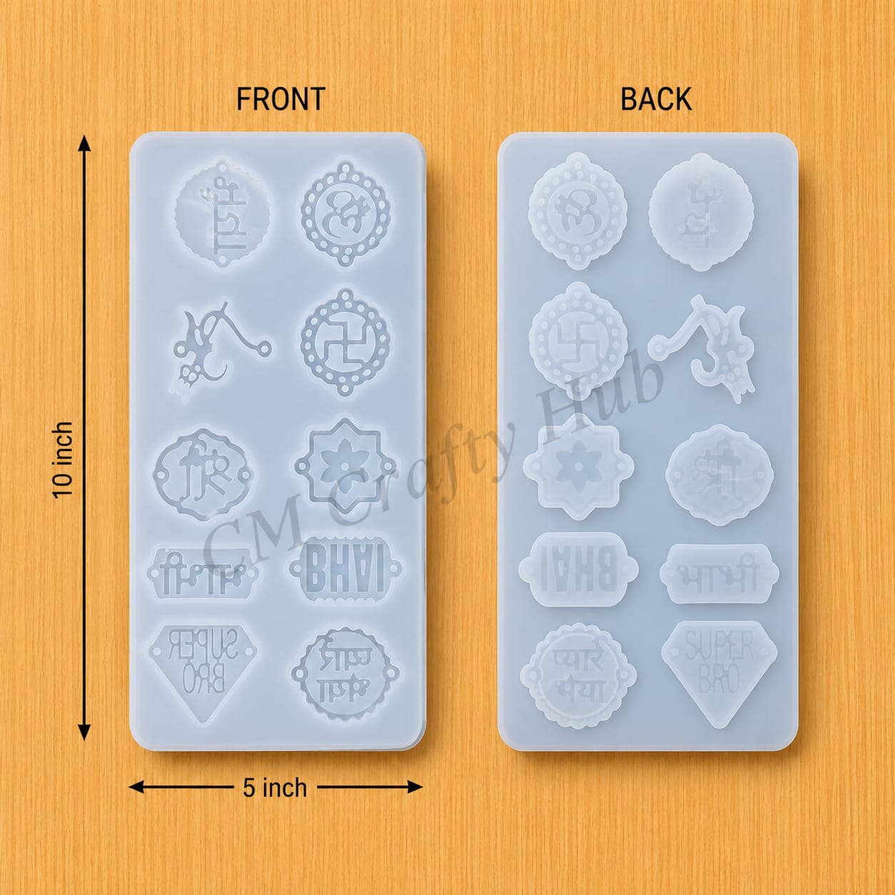 10 Cavity Rakhi Mould Main image