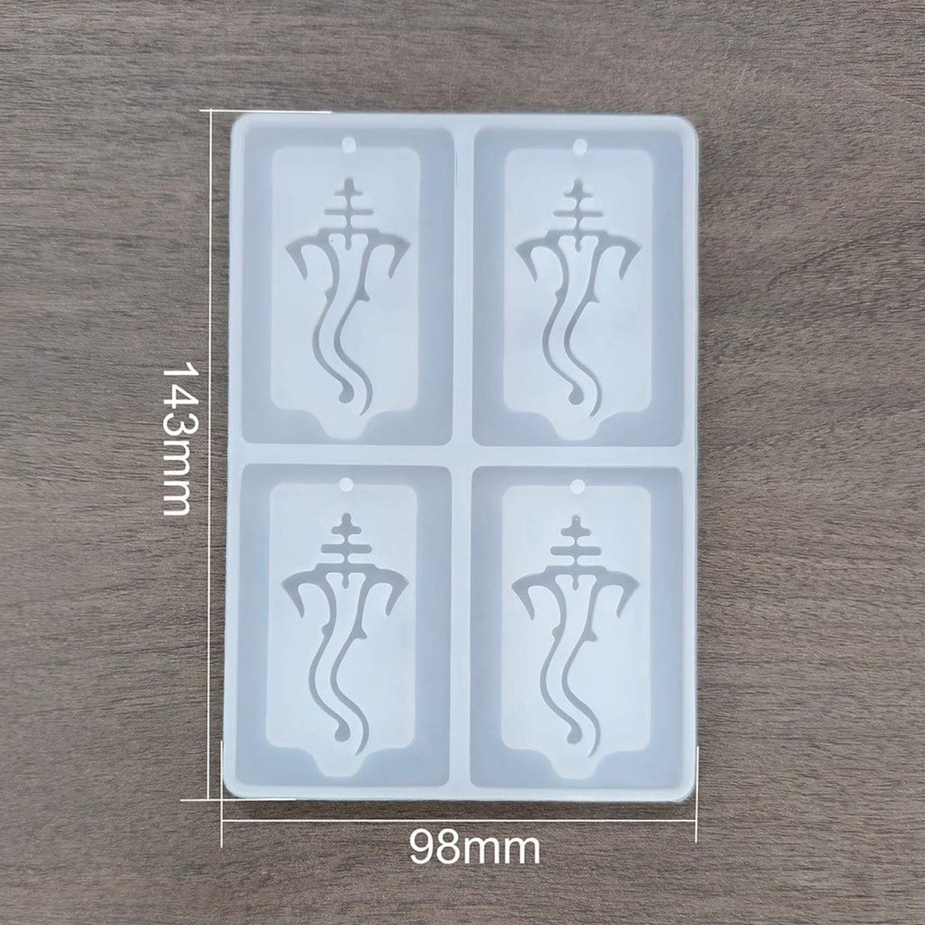 4 Cavity Rectangle Ganpati Mould