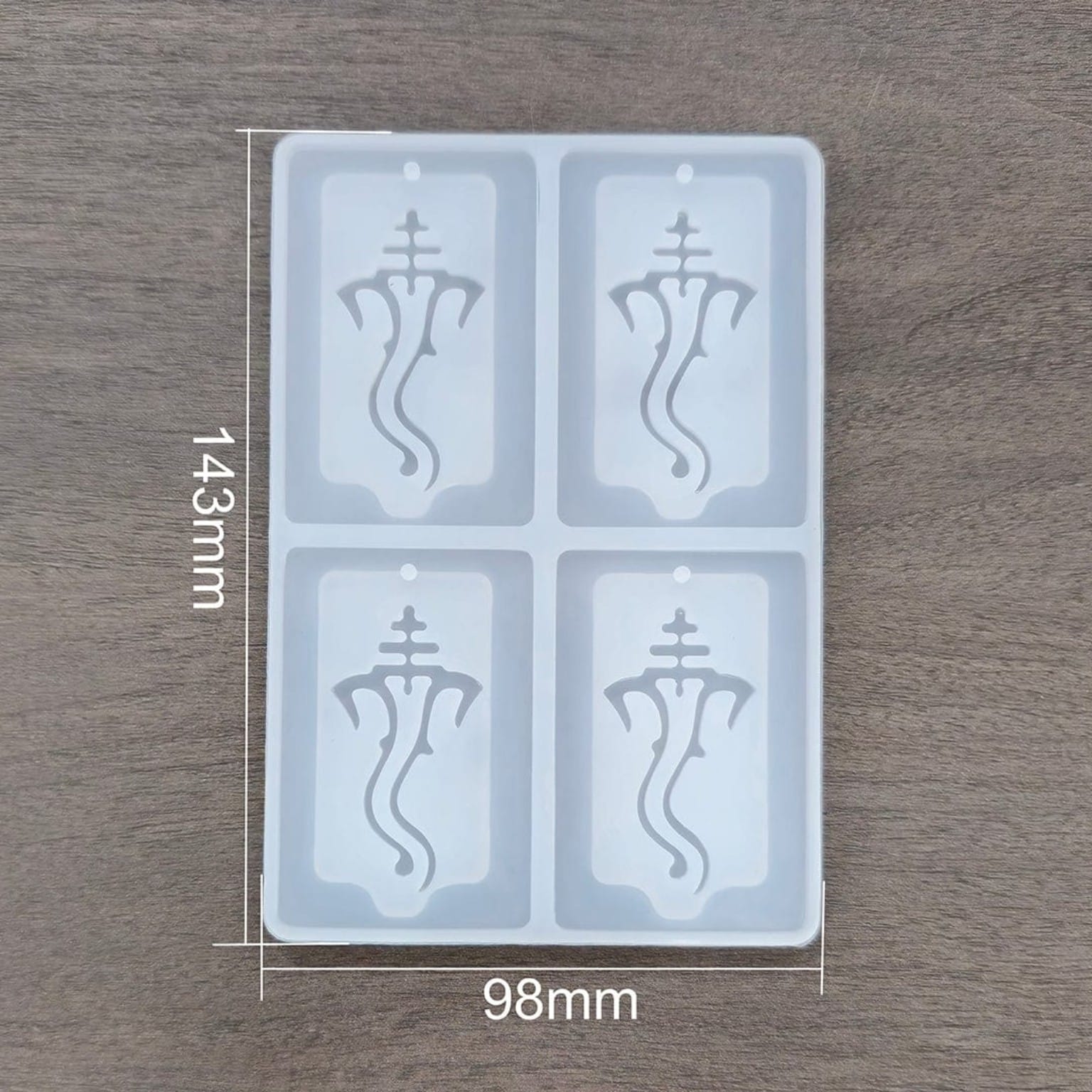 4 Cavity Rectangle Ganpati Mould