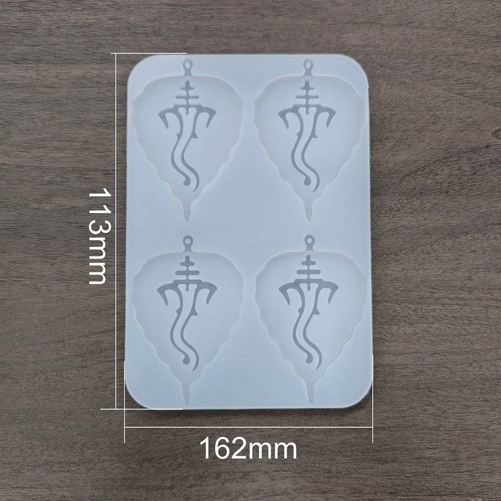 4 Cavity Leaf Ganpati Mould