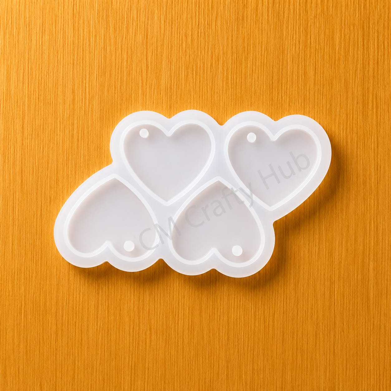 4 Cavity Heart Keychain Mould