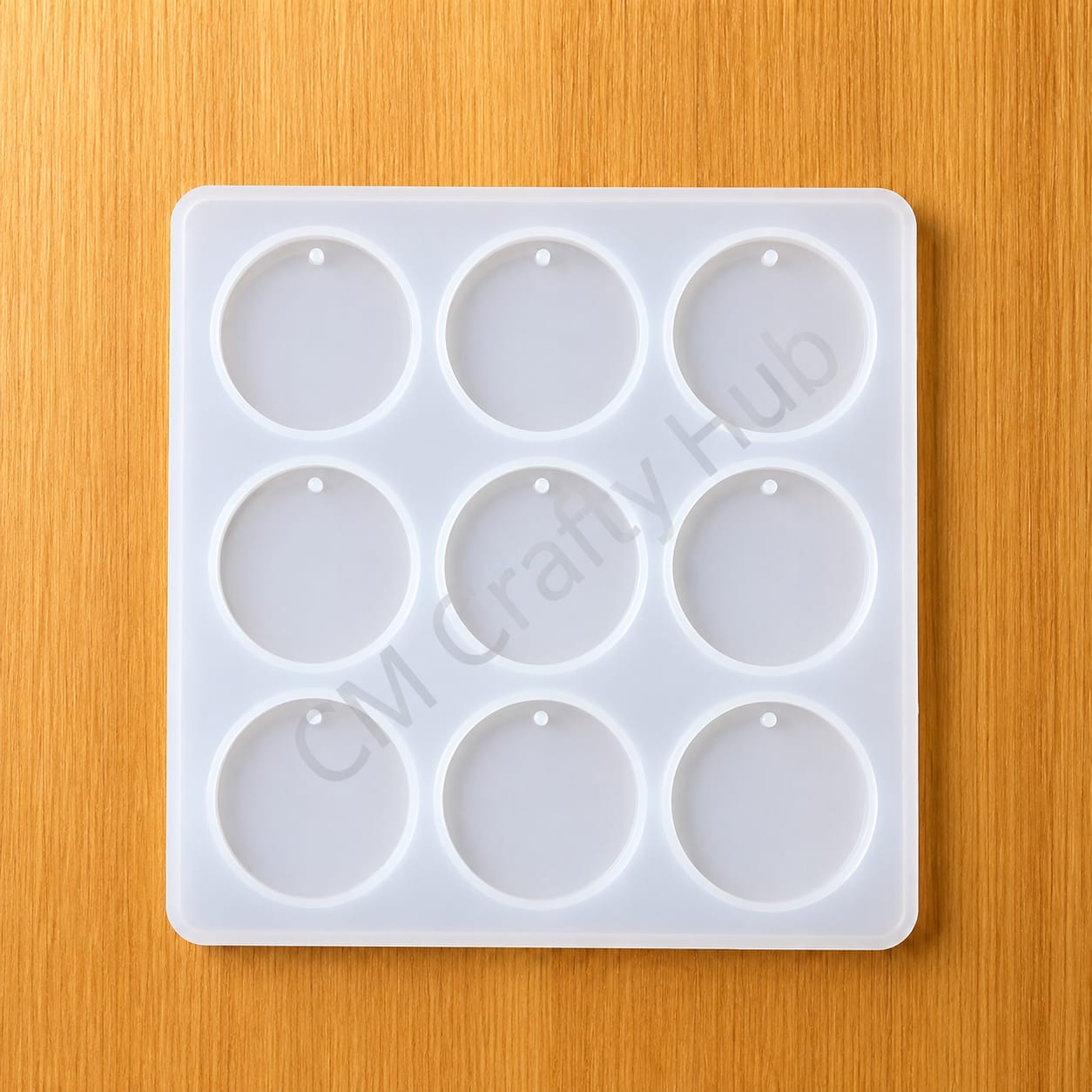 9 Cavity Round Jewellery/Keychain Moulds Main image