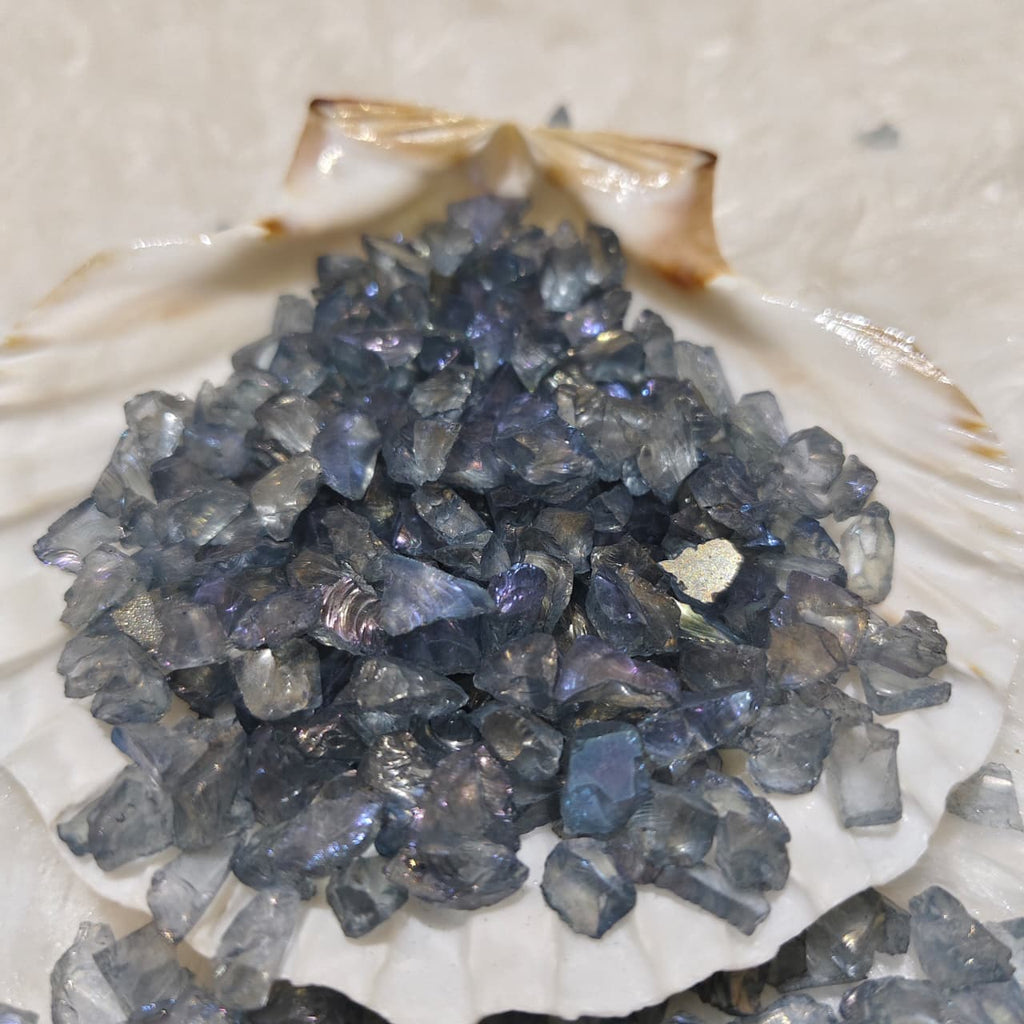 Grey Holographic Crushed Glass