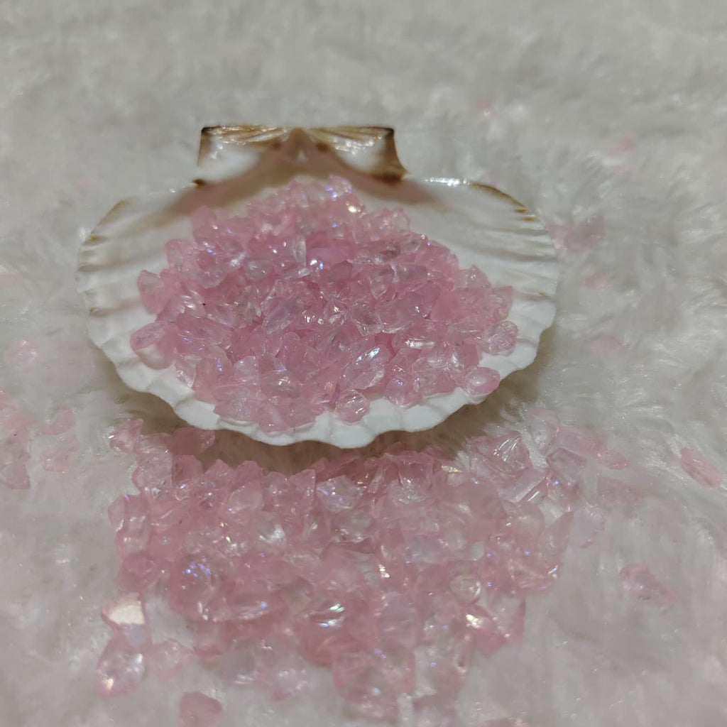 Pink Holographic Crushed Glass