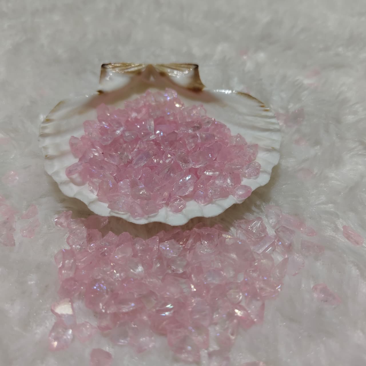 Pink Holographic Crushed Glass