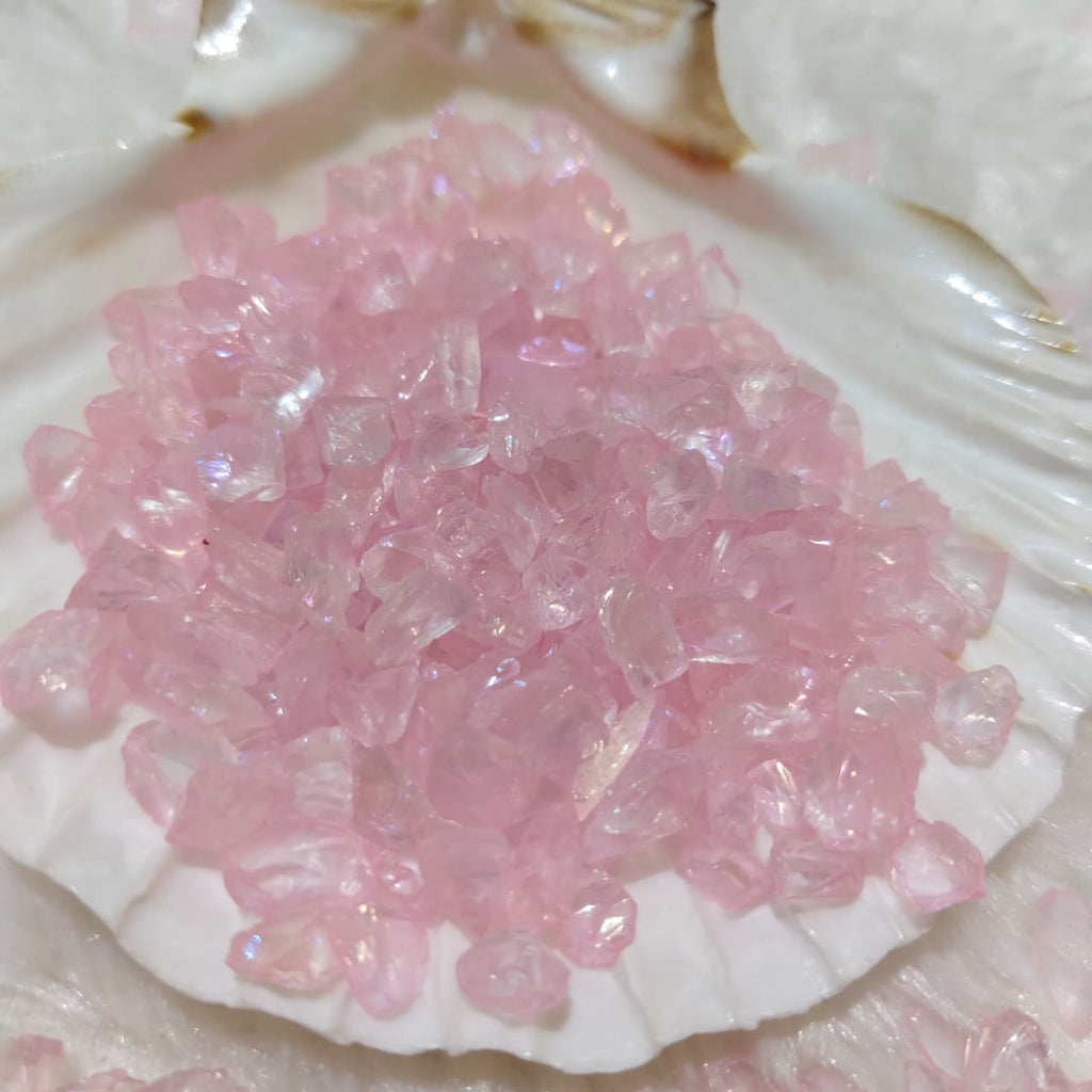 Pink Holographic Crushed Glass