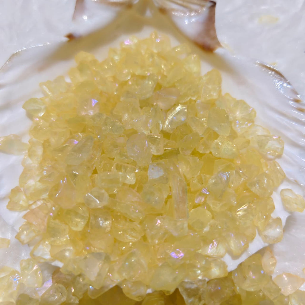 Yellow Holographic Crushed Glass