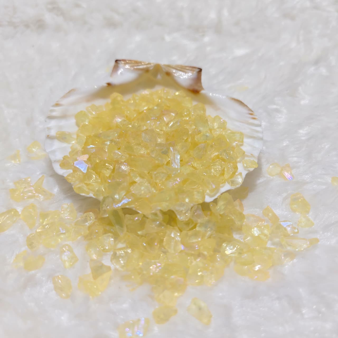 Yellow Holographic Crushed Glass