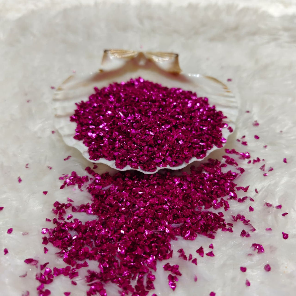 Magenta Small Metalic Glass