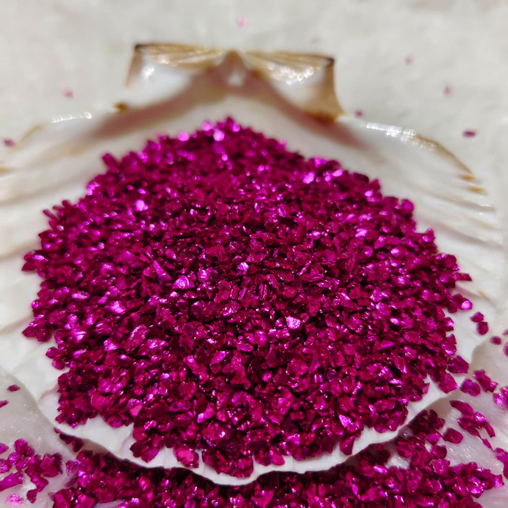 Magenta Small Metalic Glass
