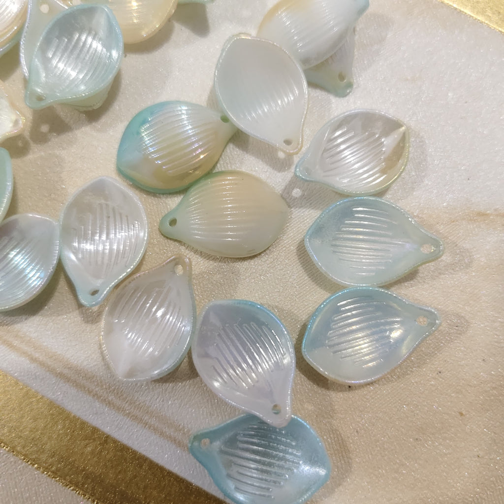 Pearl Petals- Turquoise & White