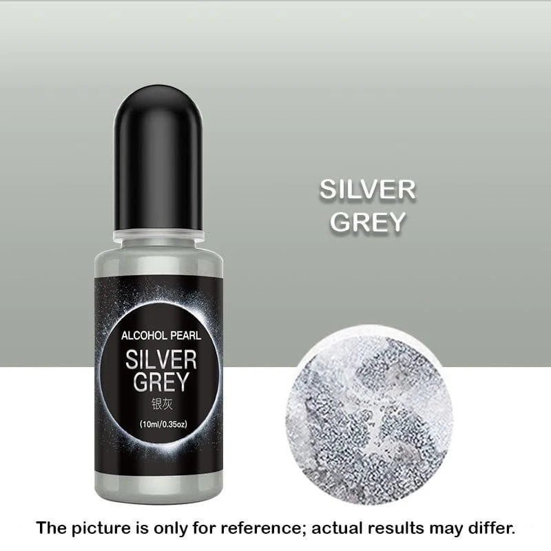 Silver Grey Metallic Alcohol Ink