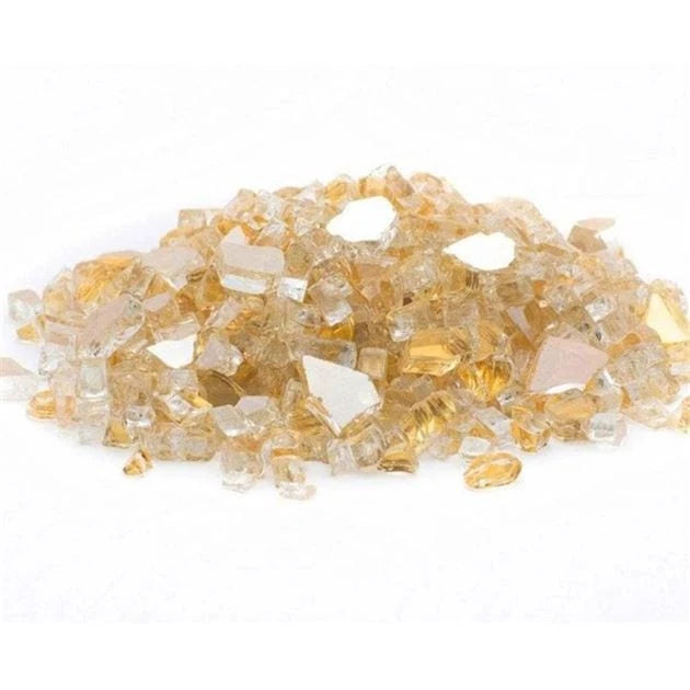 Golden Reflective Firepit Glass Main image