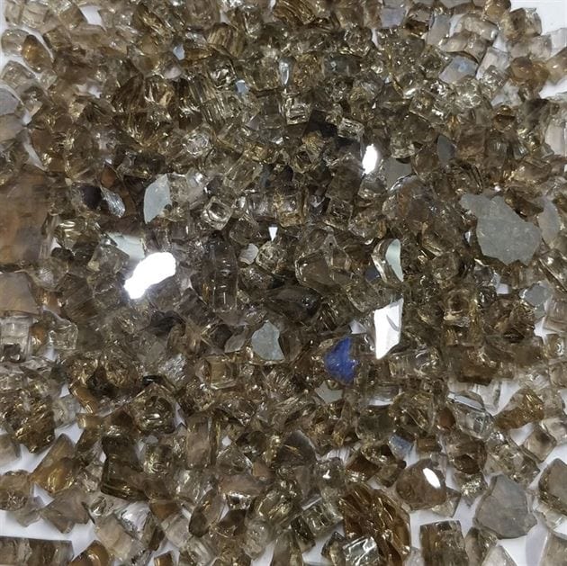Coffee Reflective Firepit Glass