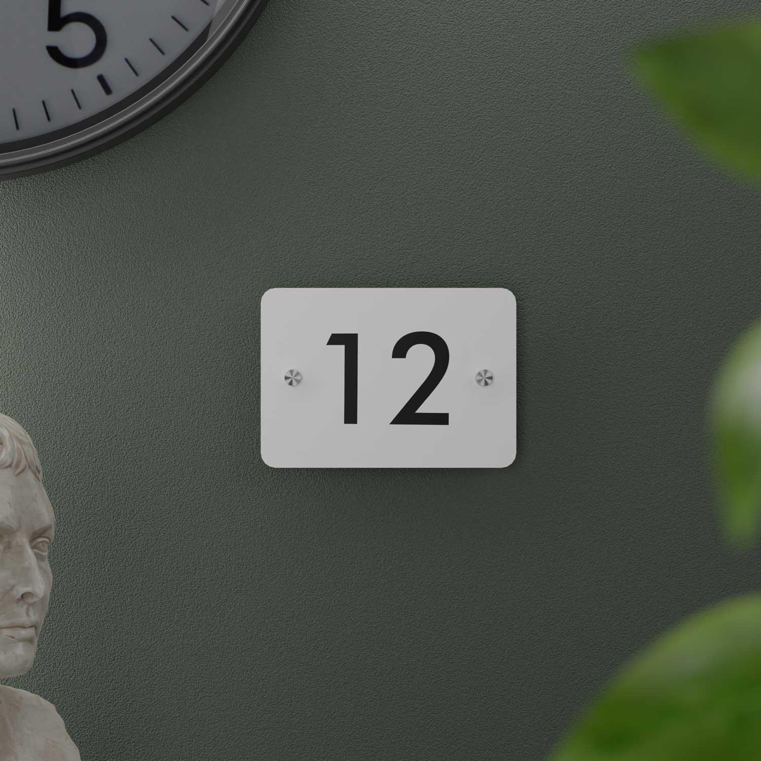 Futura (Matte White) - Contemporary House Number/Name Sign Secondary image