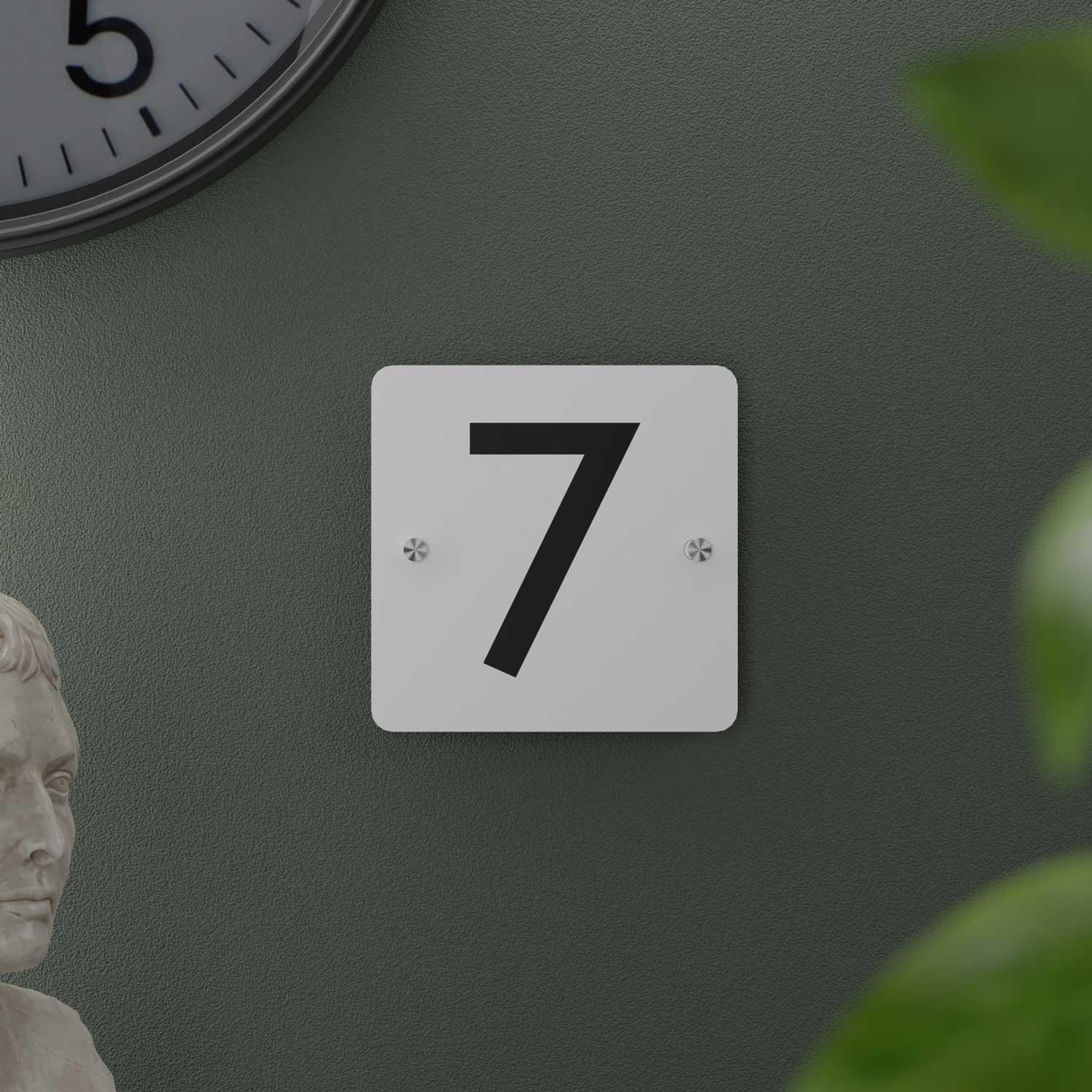 Futura (Matte White) - Contemporary House Number/Name Sign