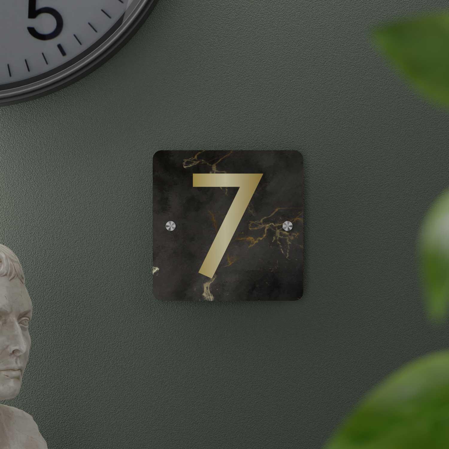 Golden Portoro - Contemporary House Number/Name Sign