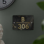 Golden Portoro - Contemporary House Number/Name Sign