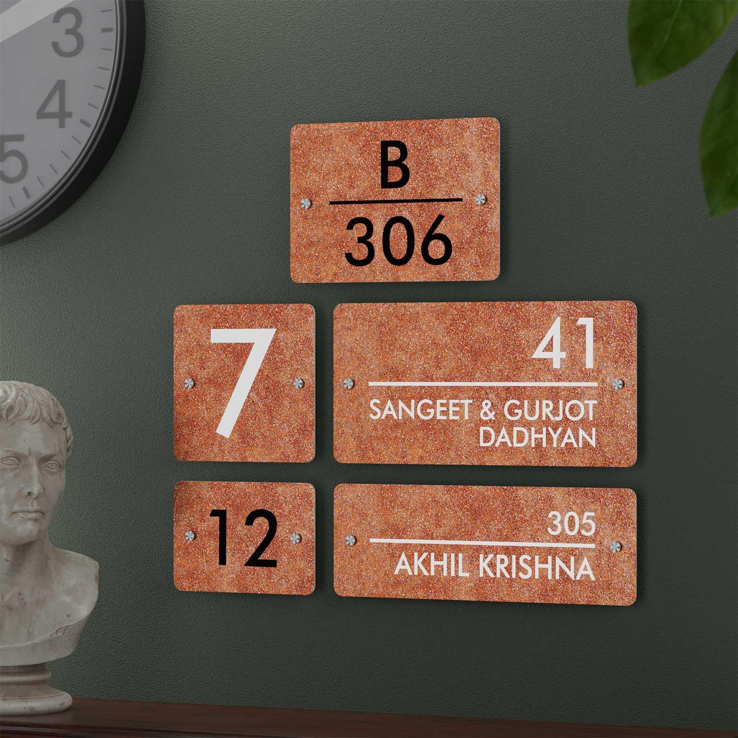 Oxide - Contemporary House Number/Name Sign Main image