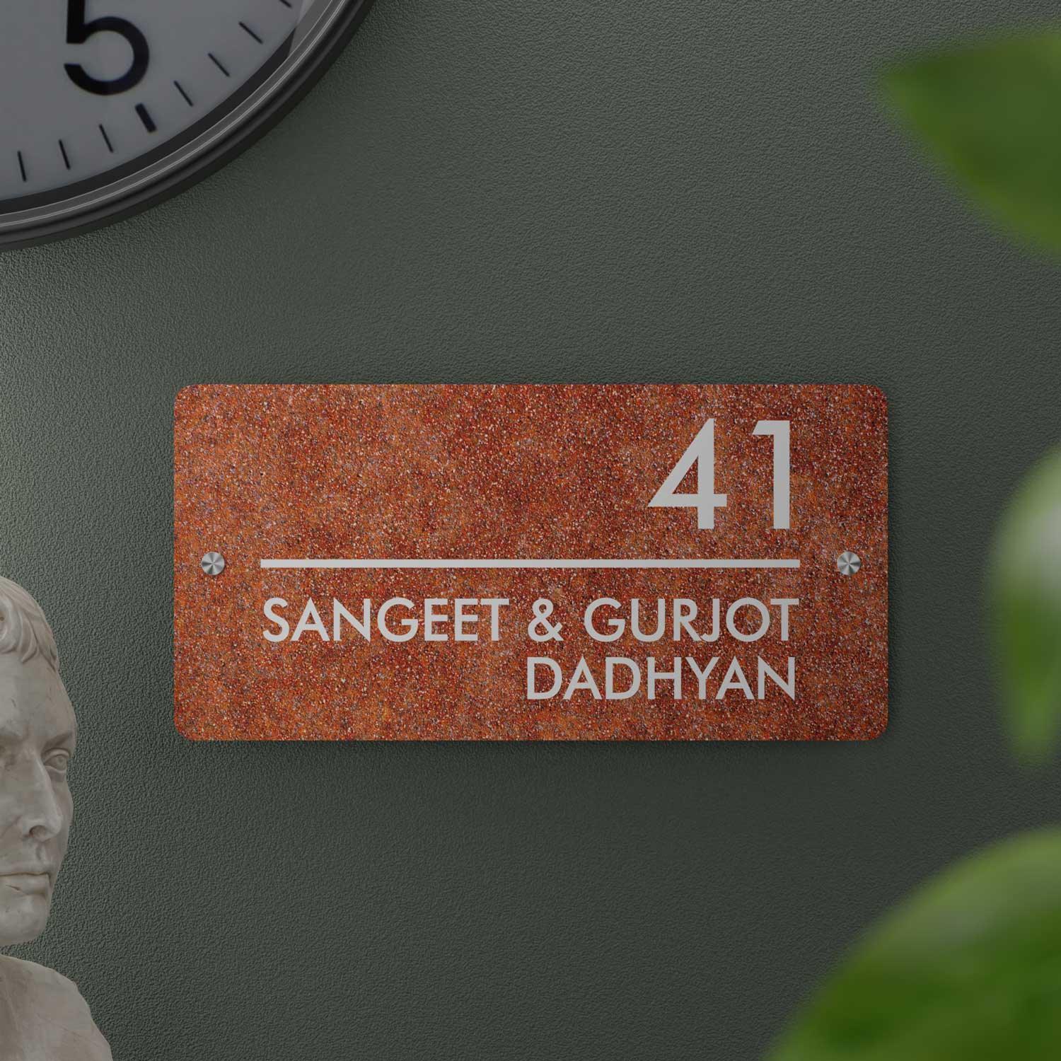 Oxide - Contemporary House Number/Name Sign