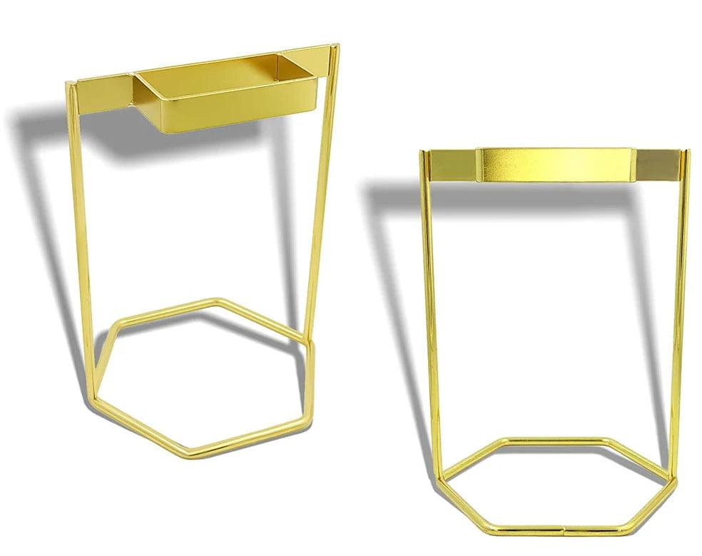 Pillar Clock Metal Stand Gold