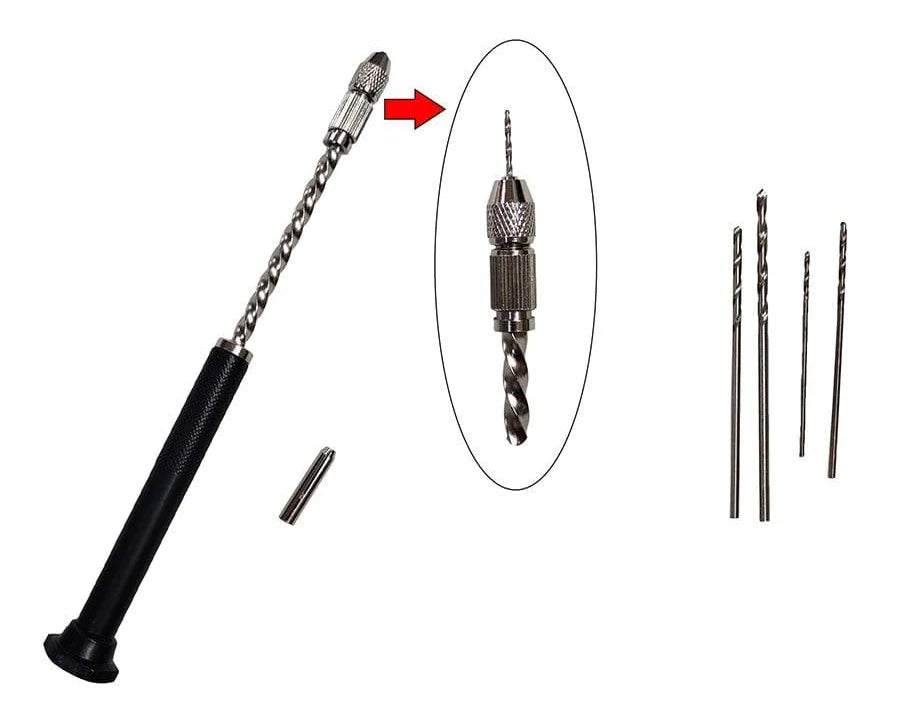 Manual Hand Drill (A) With 4 Bits