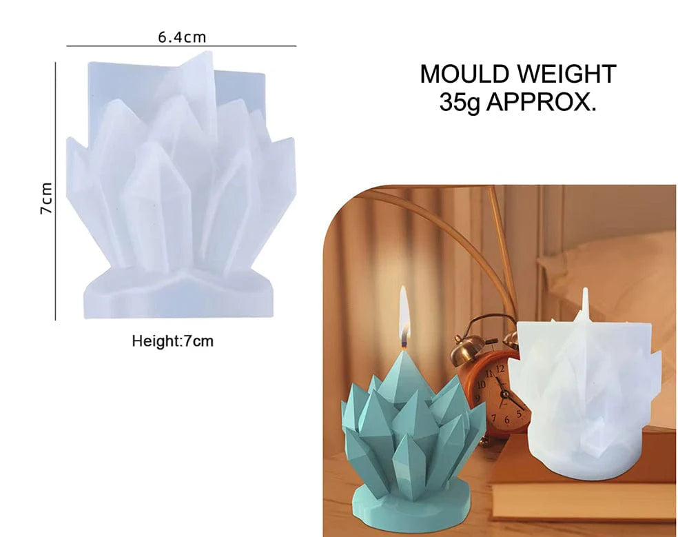 Crystal Cluster Stone & Candle Mould Main image