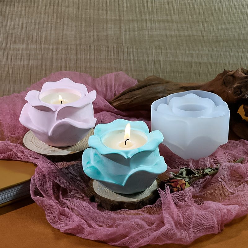 Rose Shape Tea Light & Candle Holder Mould